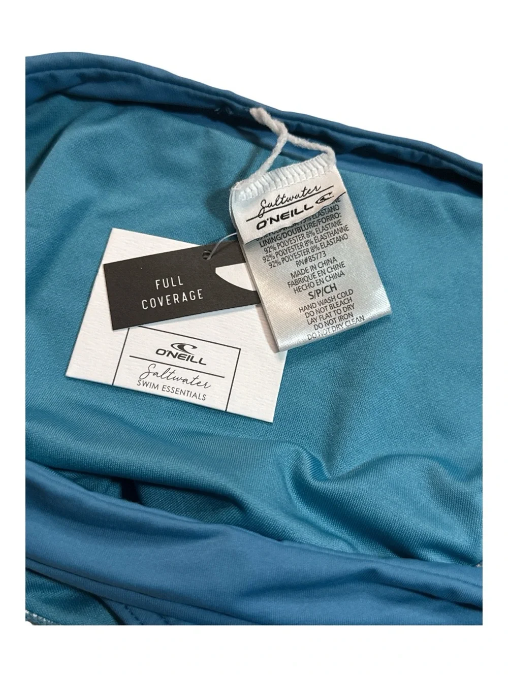 O'Neill Teal and Aqua Blue Bikini Bottom Full Coverage Size Small - Picture 3 of 3